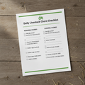 Daily Livestock Chore Checklist